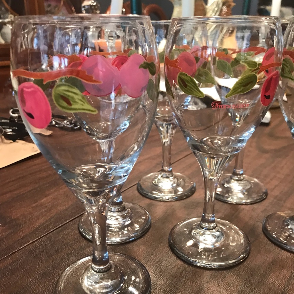 6 Franciscan glasses